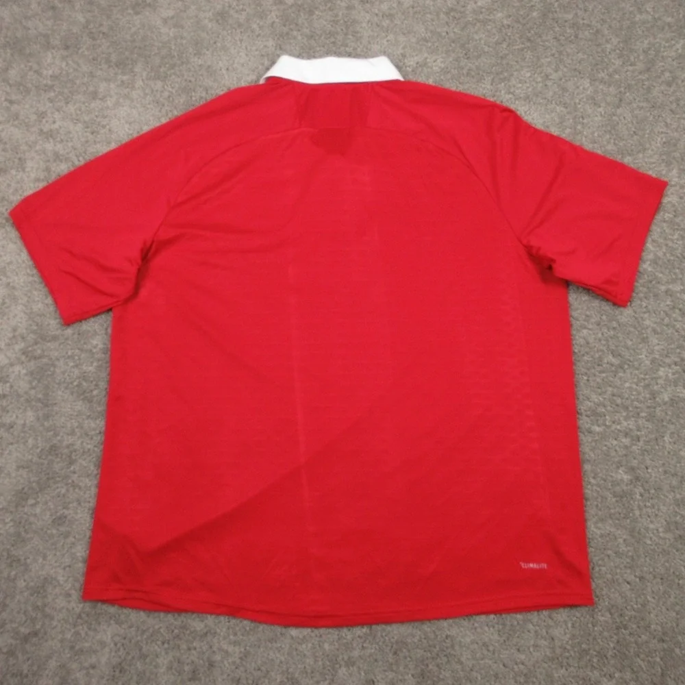 Nebraska Cornhuskers Polo Shirt Mens 2XL Red Adidas Performance Sport‎ Golf